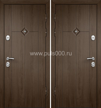 Стальная дверь для квартиры коричневая